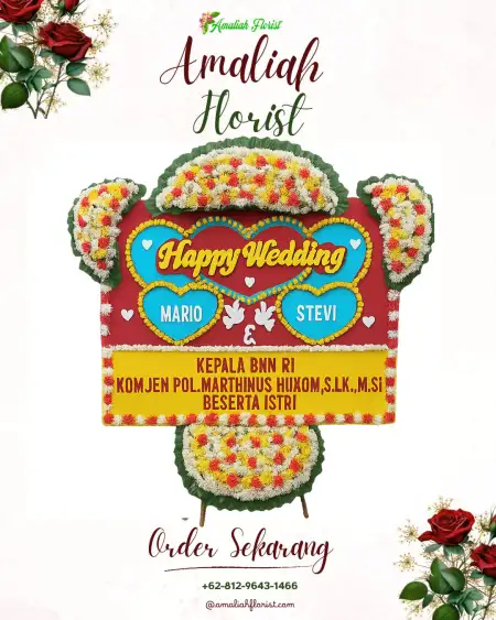 Papan Bunga Pernikahan PIK